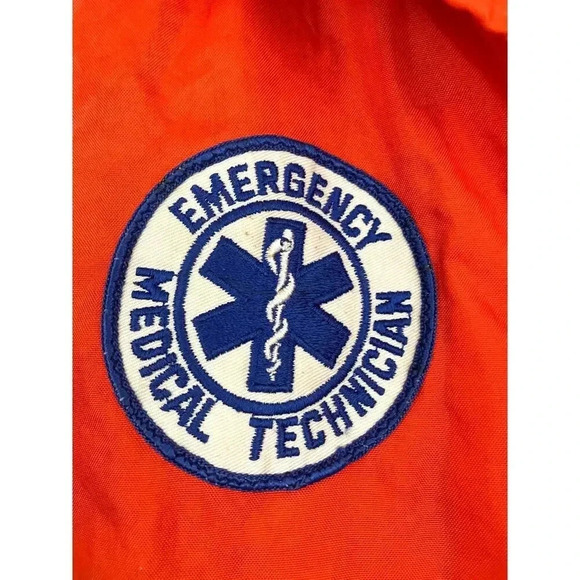 VTG Bright Orange Buckeye Rescue Medical Tech Jacket 44L 45 Made in USA Pla-Jac - Picture 8 of 14